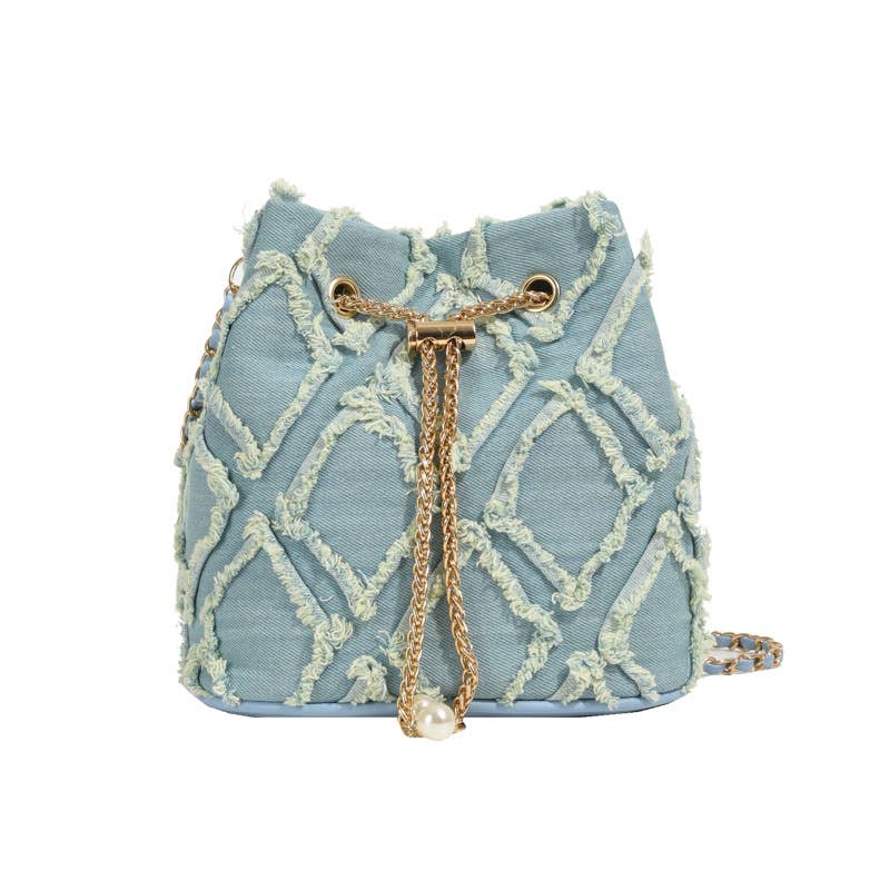 Denim fashionable crossbody bucket bag - Image 2