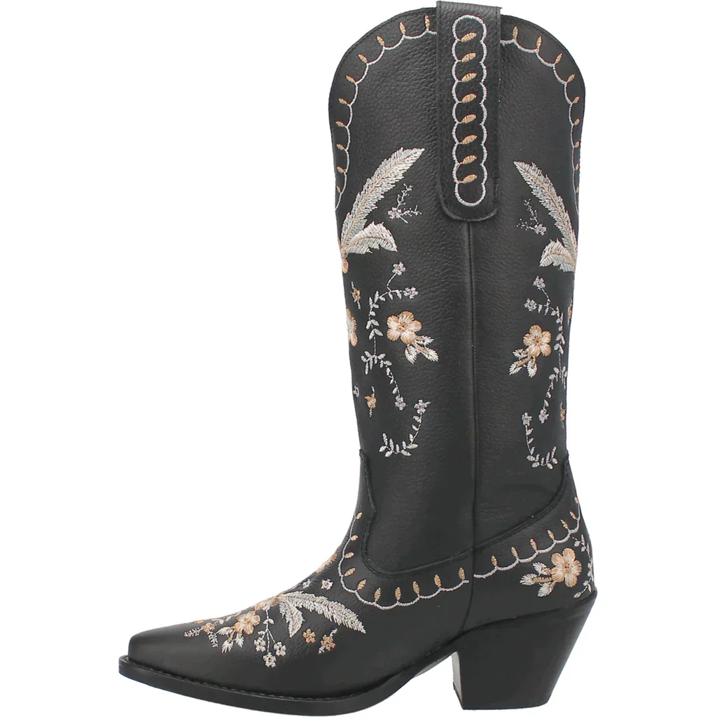 DINGO FULL BLOOM LEATHER BOOT STYLE DI939BK - Image 3
