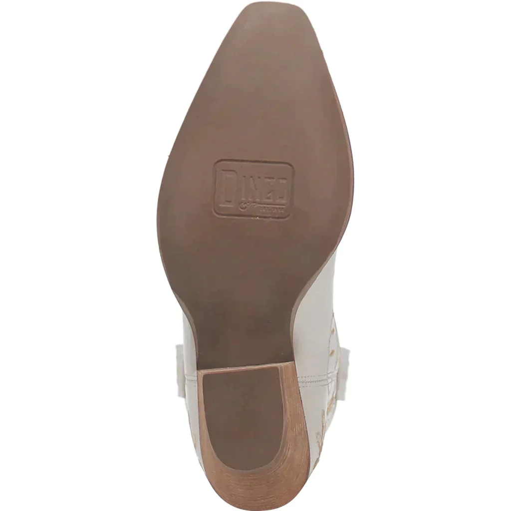 DINGO PRIMROSE LEATHER WHITE BOOTIE STYLE DI748WH - Image 7