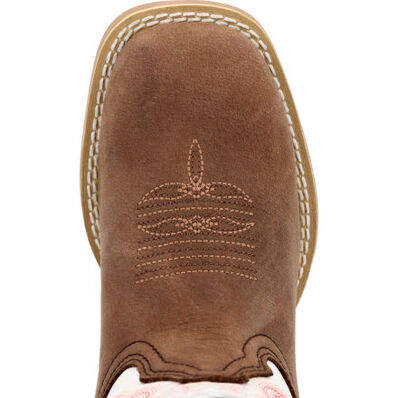 DURANGO LIL REBEL PRO BIG KID'S TRAIL BROWN AND WHITE WESTERN BOOT STYLE DBT0242Y - Image 4