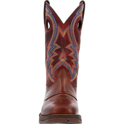 DURANGO MENS REBEL BURNISHED PECAN FIRE BRICK WESTERN BOOT STYLE DDB0391 - Image 4