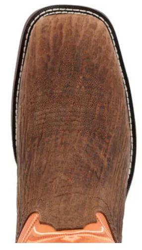 DURANGO MENS REBEL CEDAR BARK AND MONARCH ORANGE WESTERN BOOT STYLE DDB0392 - Image 6