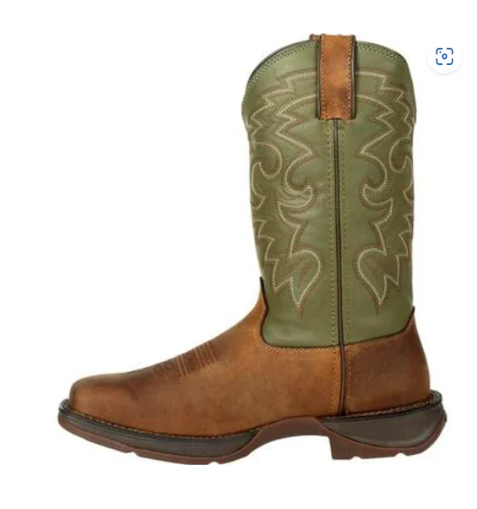 DURANGO MENS REBEL COFFEE & CACTUS PULL-ON WESTERN BOOT STYLE DB5416 - Image 5