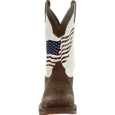 DURANGO REBEL DISTRESSED FLAG EMBROIDERY WESTERN BOOT STYLE DDB0312 - Image 3