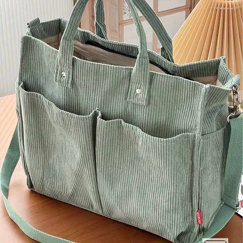 Fall Corduroy Tote Bags - Image 7