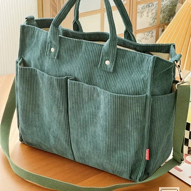 Fall Corduroy Tote Bags - Image 8