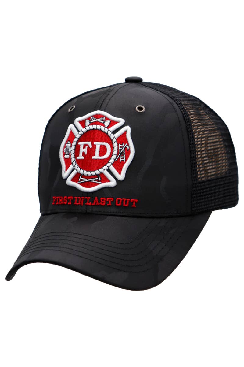 Fire Department Camo Mesh Trucker Hat - Image 4
