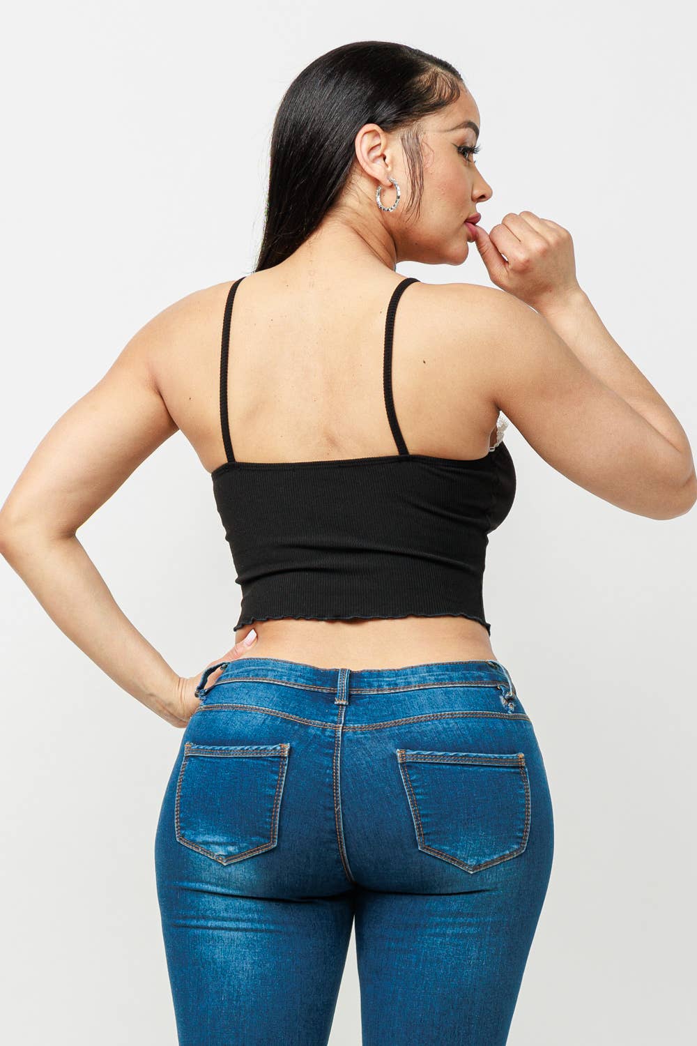 Front Lace Trim Bows Detail Cami Top - Image 16