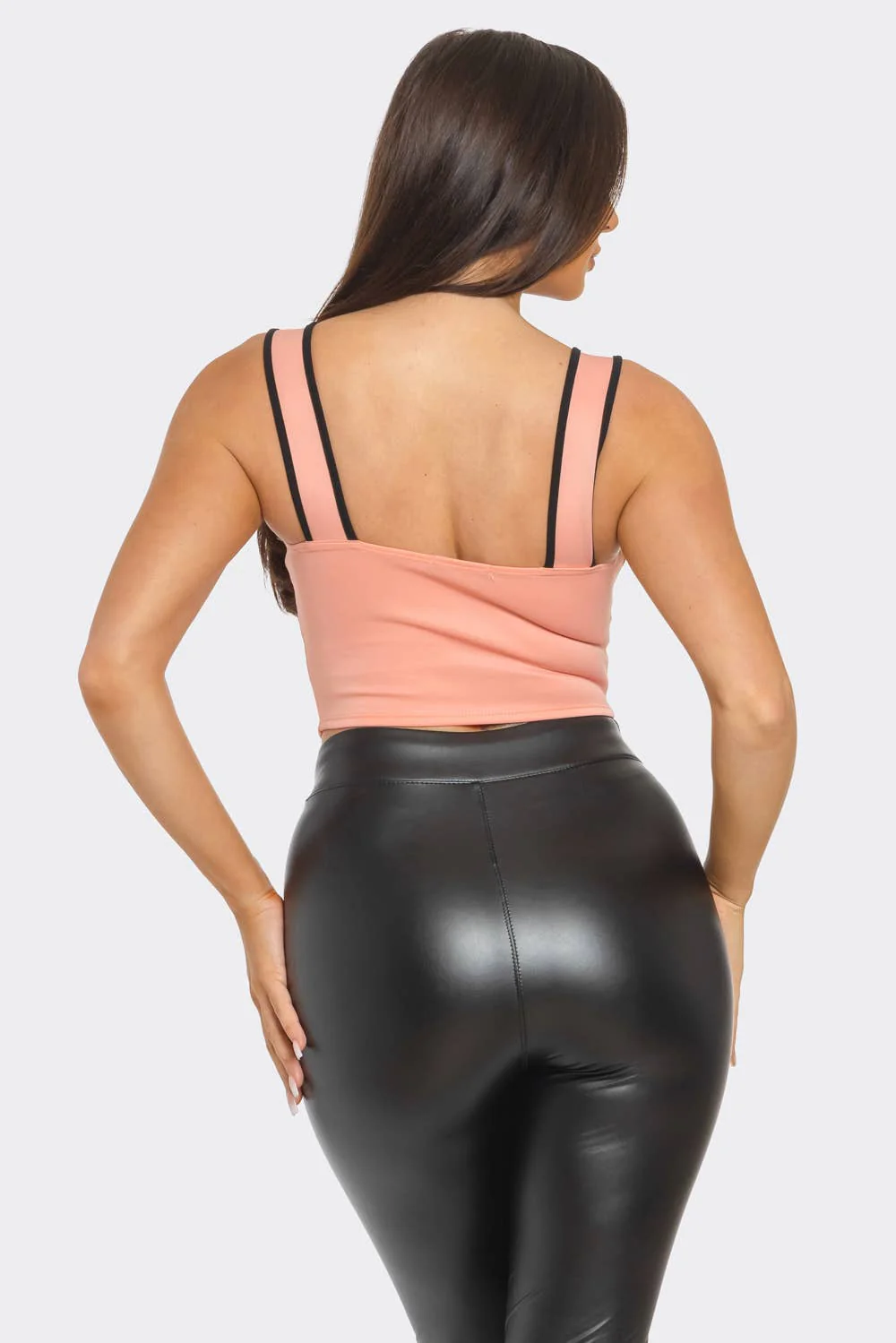 Front Oversized Bow Cut Out Detail Crop Top - Image 4