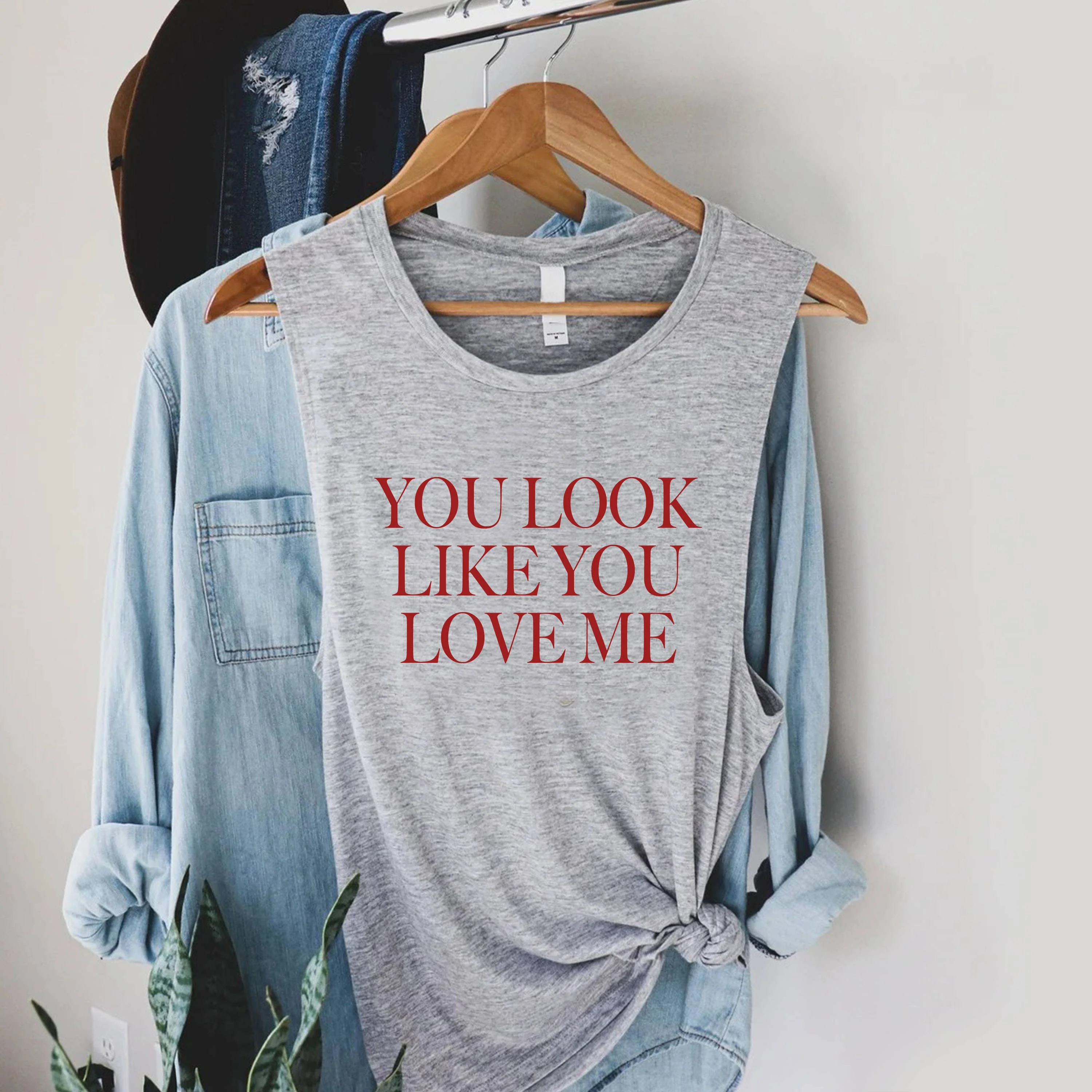Graphic tank top - You look like you love me