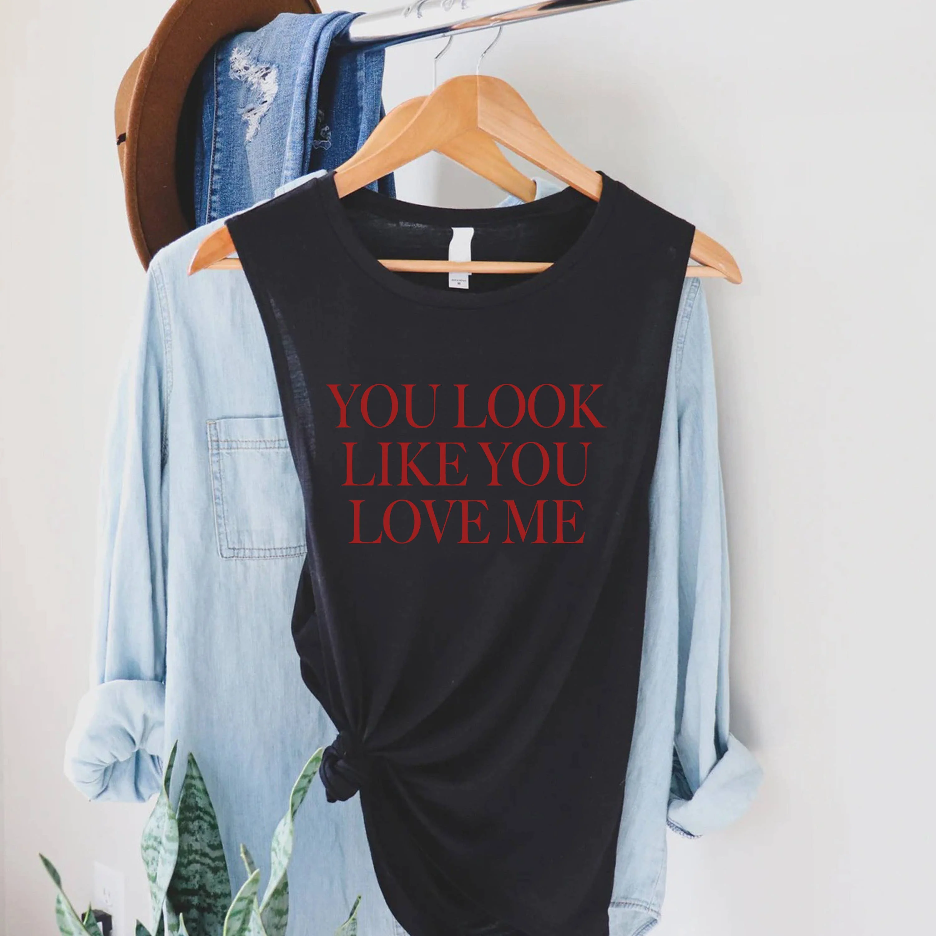 Graphic tank top - You look like you love me - Image 2