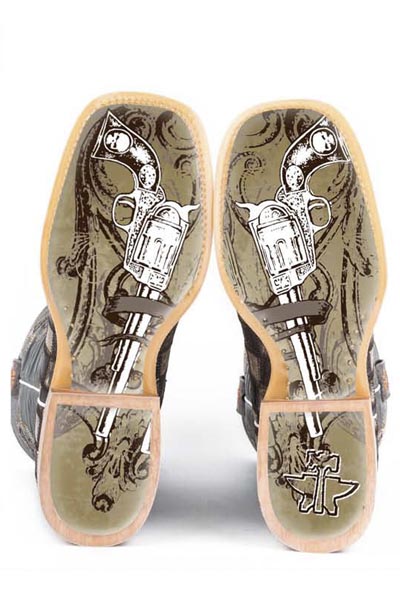 Tin Haul Gunmetal Check Cowboy Boots Style 14-020-0007-0206 - Image 2
