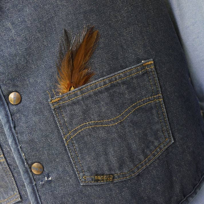 Hackle-Pheasant Hat Trim - Brown/Natural - Image 4