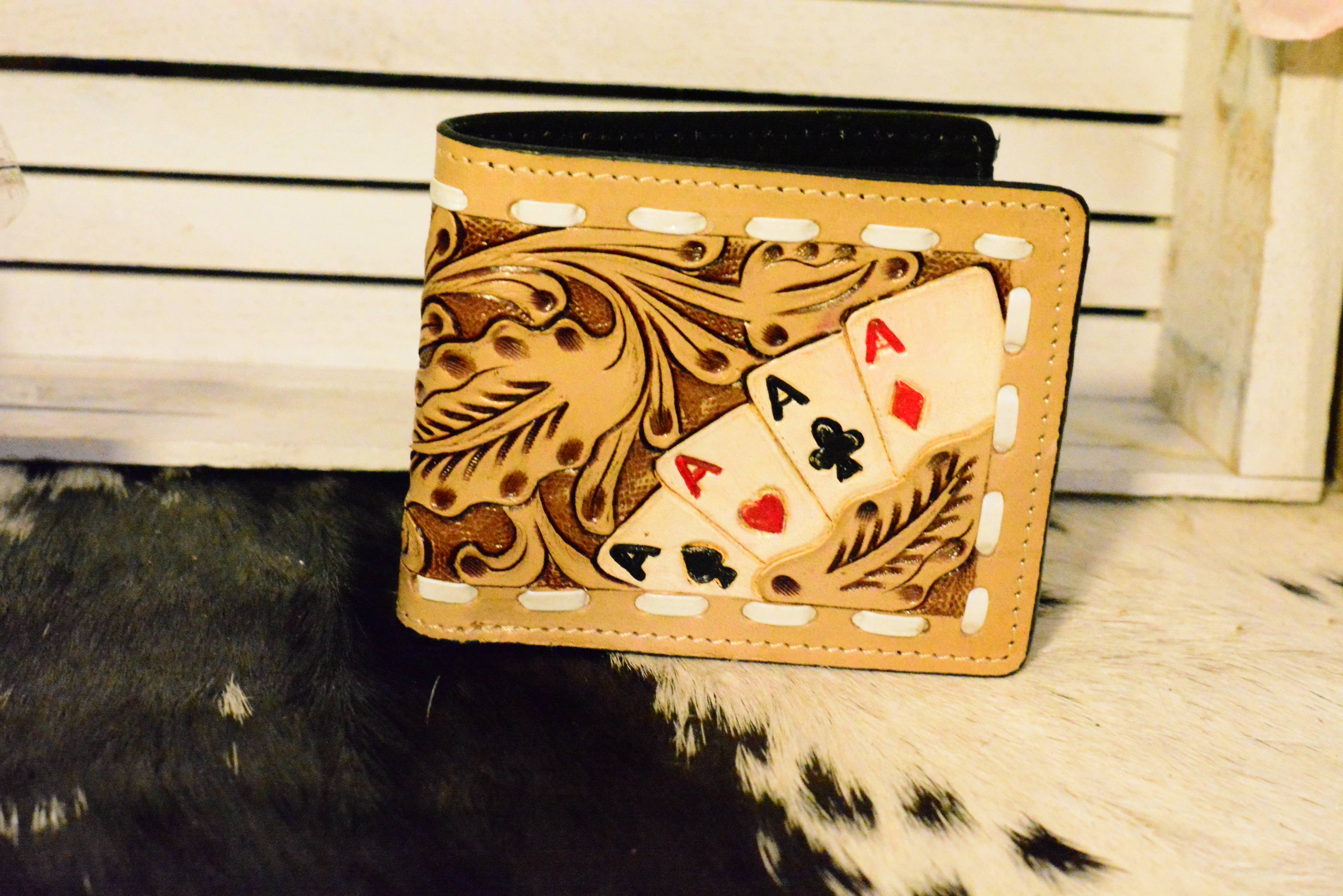 Handcrafted Cowhide & Tooled Leather Wallets - Image 10