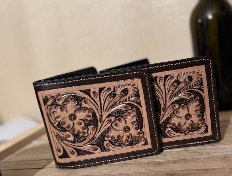 Handcrafted Cowhide & Tooled Leather Wallets - Image 3