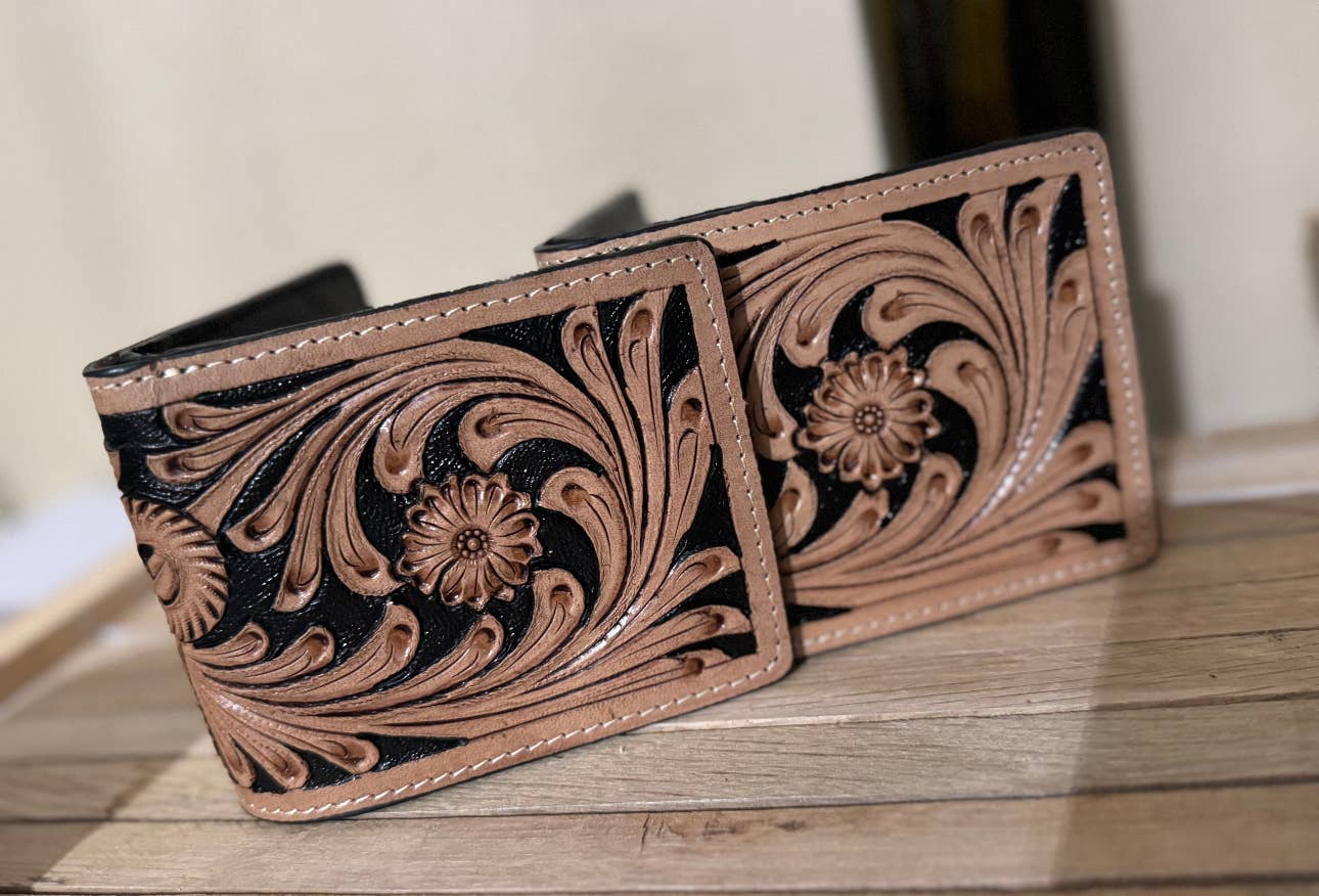 Handcrafted Cowhide & Tooled Leather Wallets - Image 4