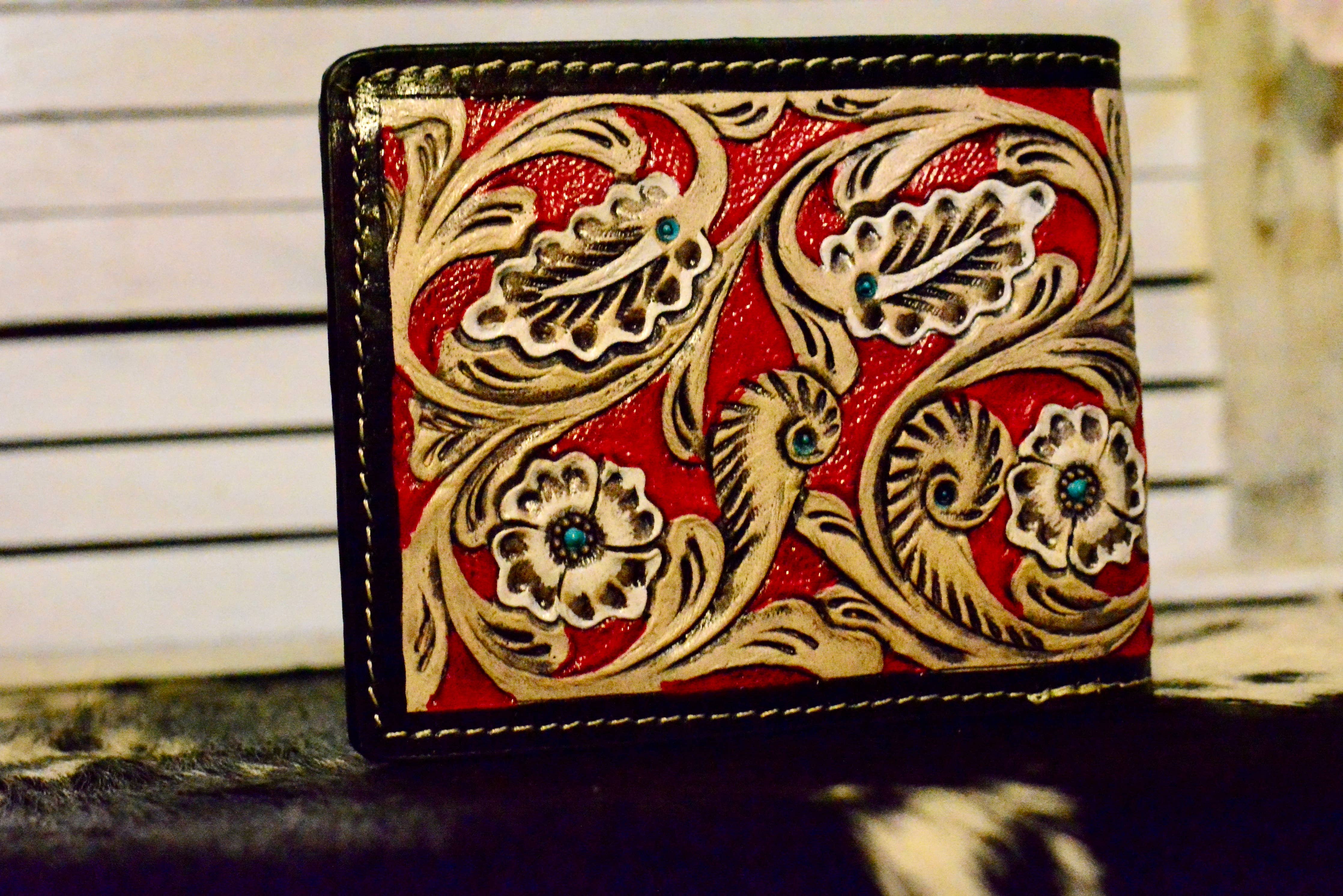 Handcrafted Cowhide & Tooled Leather Wallets - Image 7