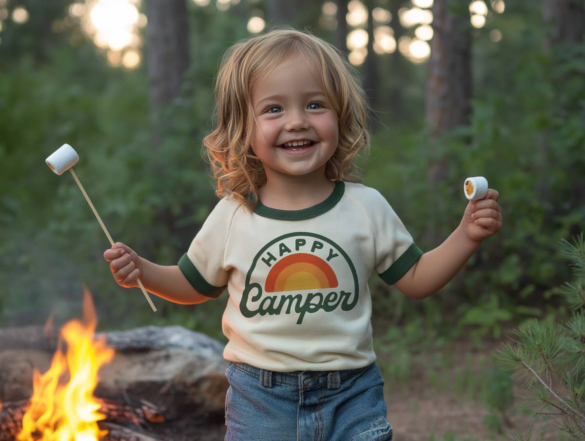 Happy Camper Vintage Ringer (Youth) - Image 3