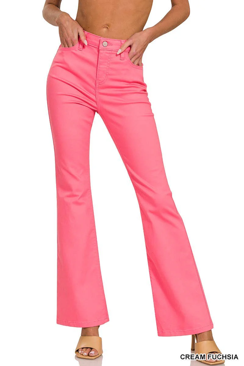 High-rise Bootcut Color Denim Pants - Image 5