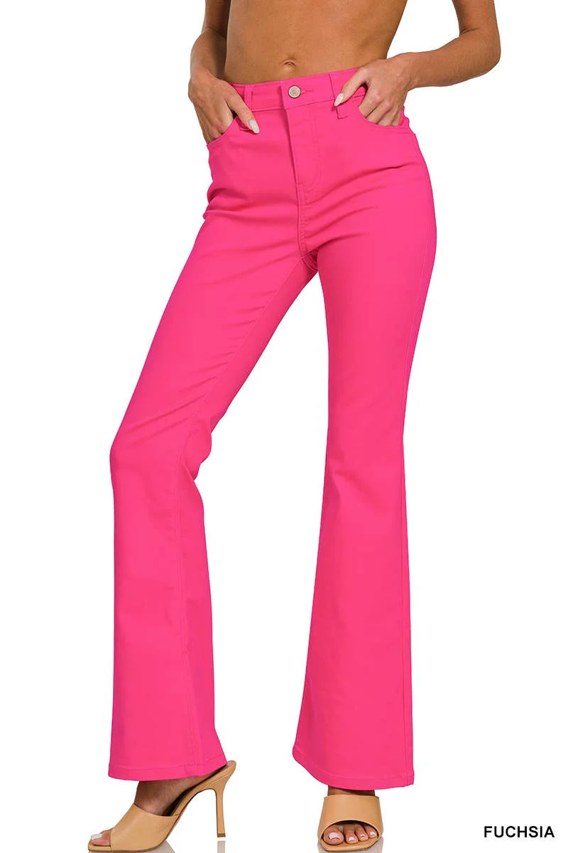 High-rise Bootcut Color Denim Pants - Image 7