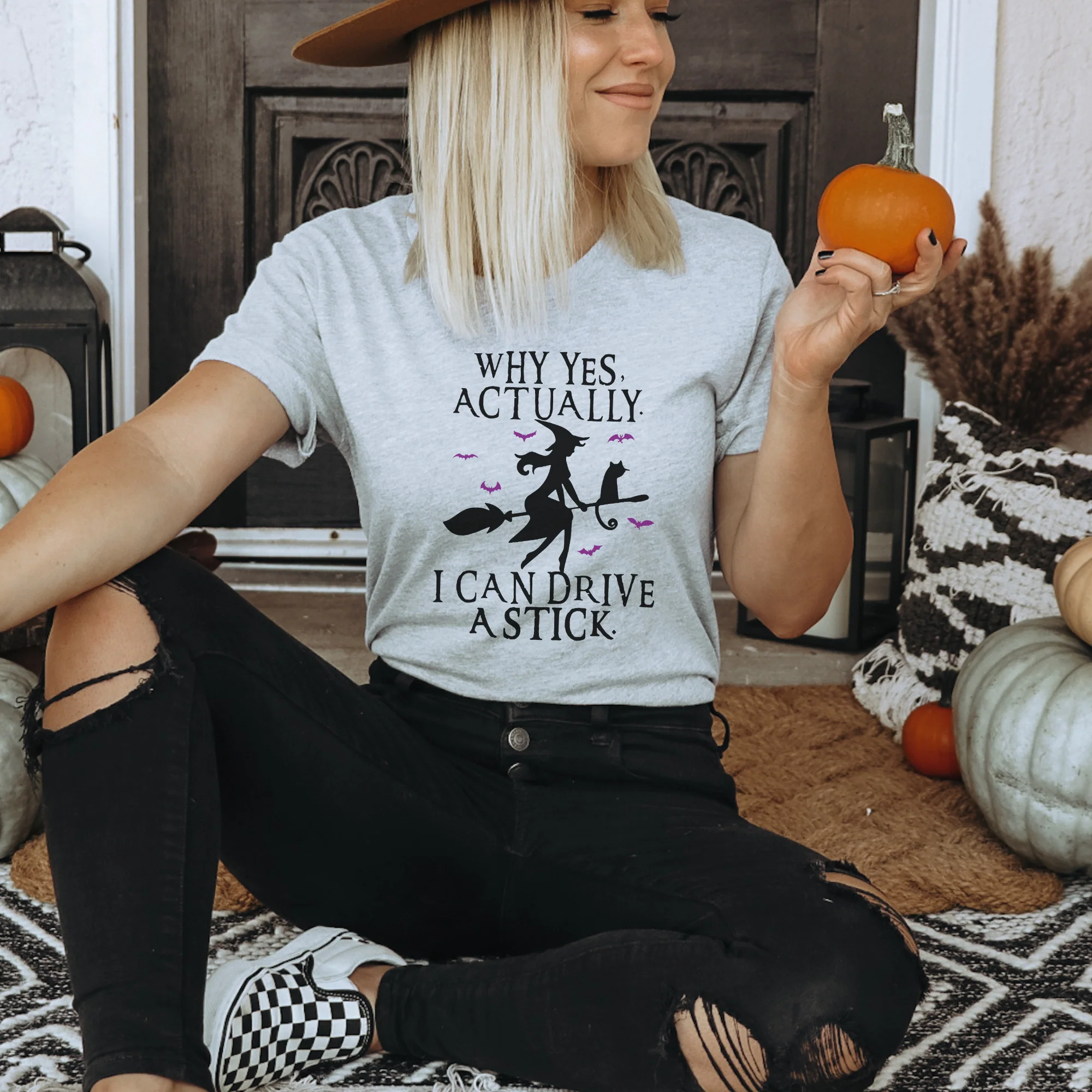 I Can Drive a Stick Halloween T-Shirt - Image 3