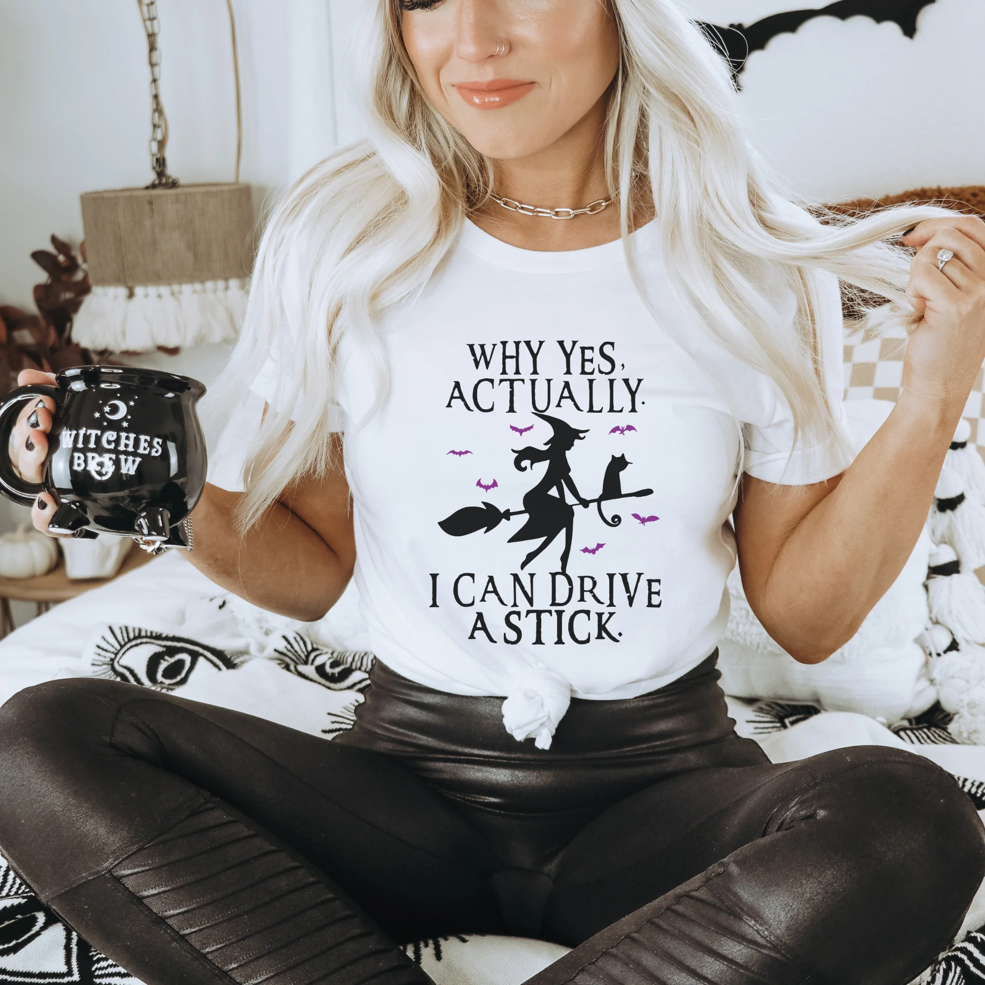 I Can Drive a Stick Halloween T-Shirt - Image 4