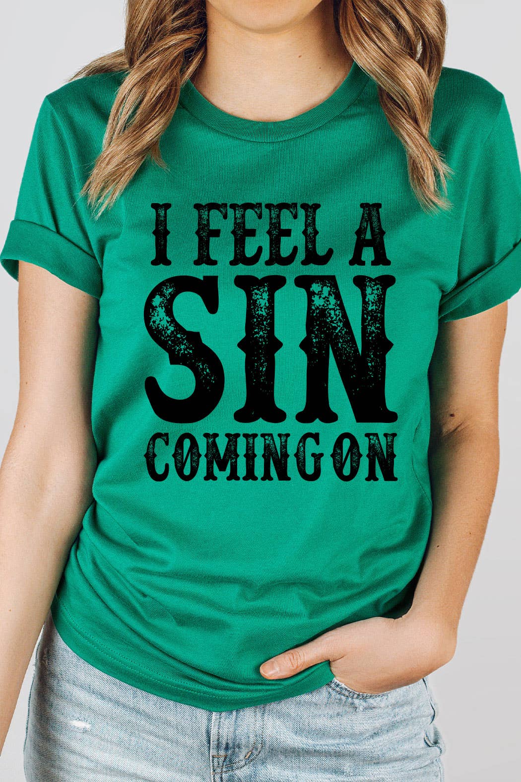 I Feel A Sin Coming On Basic Graphic Tee - Image 2