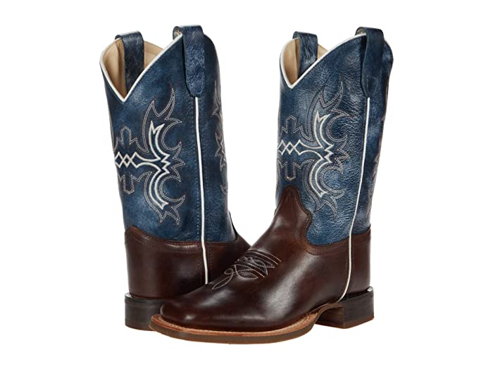 Jama Old West Wipe Out Blue Shaft Brown Foot Cowboy Boots Style BSC1914 - Image 2