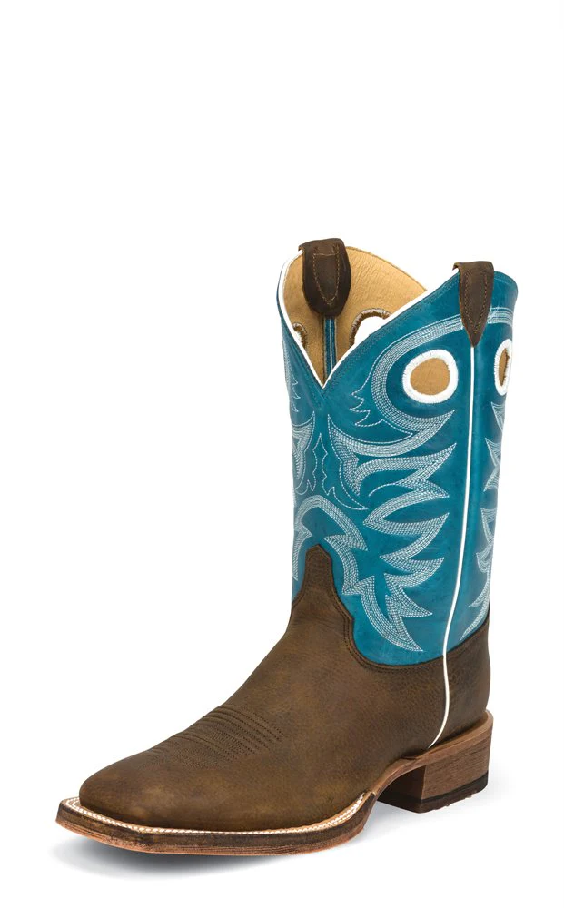 Justin Bent Rail Mens Caddo Square Toe Western Boots Style BR742 - Image 2