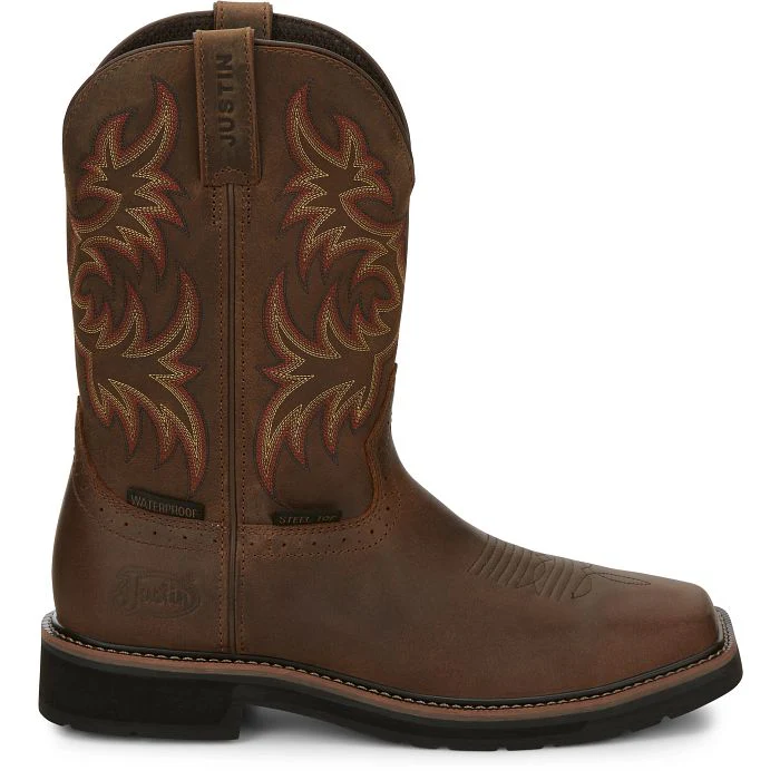 JUSTIN DRILLER STEEL TOE WATERPROOF WORK BOOT STYLE SE4690 - Image 3
