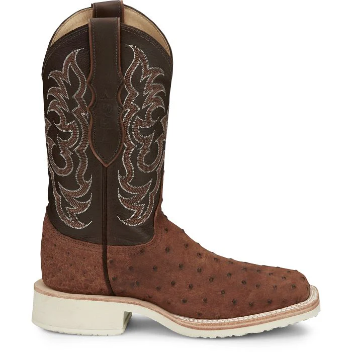 JUSTIN LADIES DAKOTA OSTRICH WESTERN BOOTS STYLE AQ8631 - Image 3