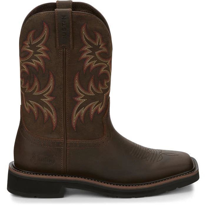 Justin Mens Driller Rugged Western Work Boots Style SE4681 - Image 3