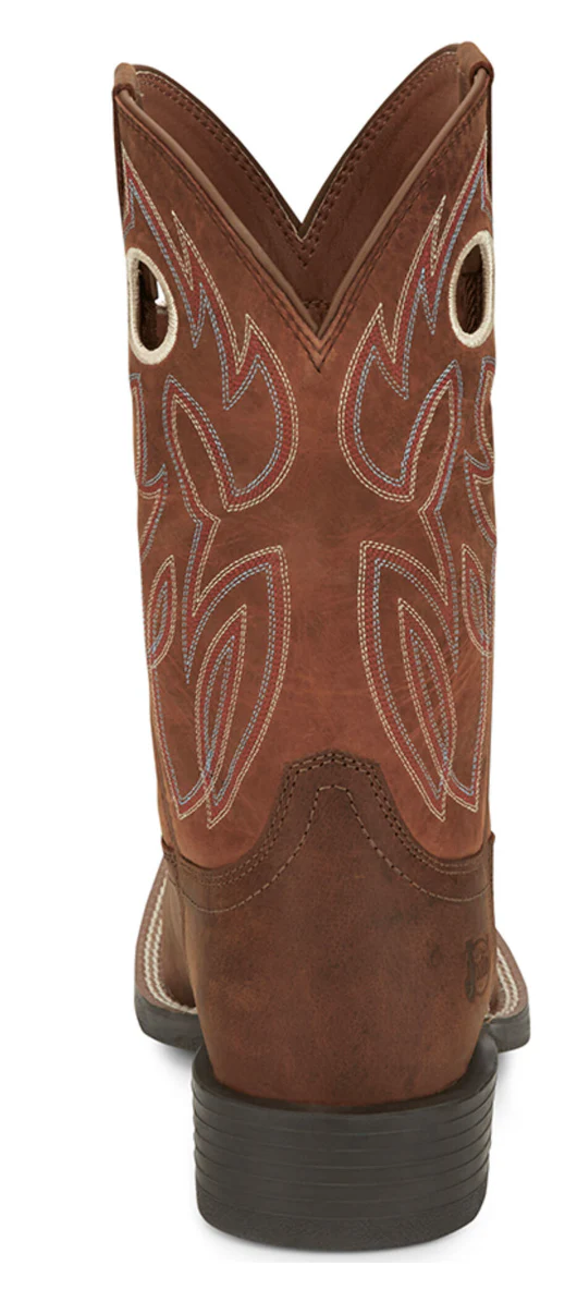 JUSTIN MENS BOWLINE BROAD SQUARE TOE WESTERN BOOTS STYLE SE7523 - Image 7