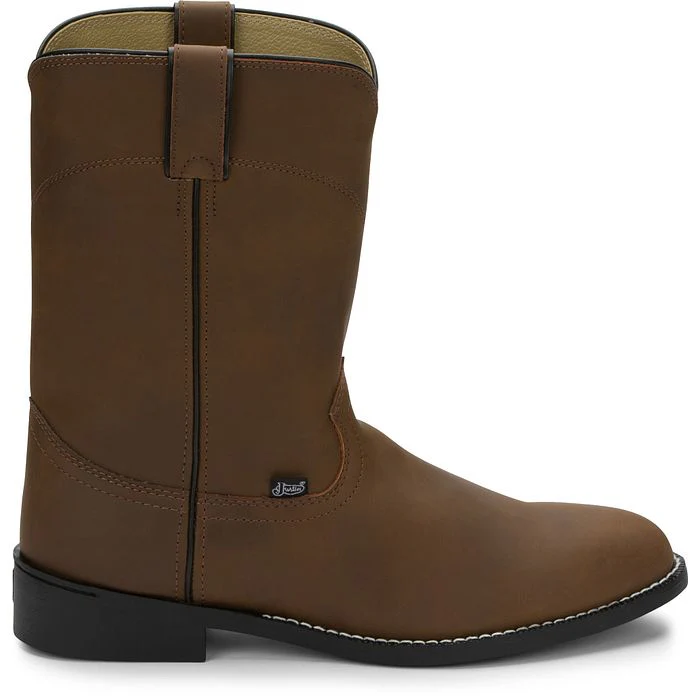 Justin Mens Brown Crazy Cow Boots Style JB3001 - Image 3