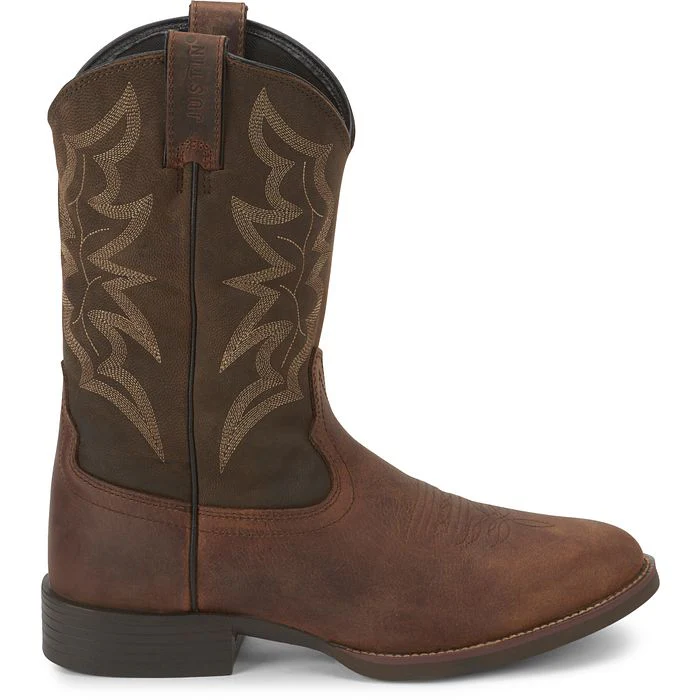 Justin Mens Buster Distressed Western Boots Style 7221 - Image 3