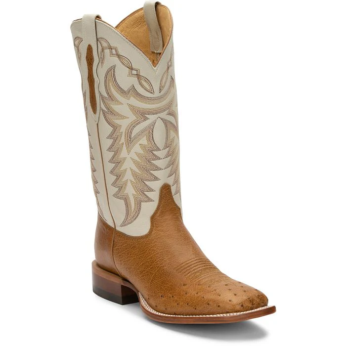 Justin Mens Pascoe Smooth Ostrich Boots Style 8294 - Image 2