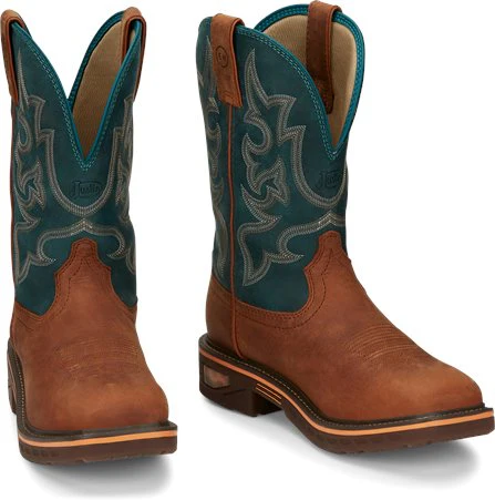 Justin Mens Resistor Nano Composite Toe Work Boots Style CR4010 - Image 4