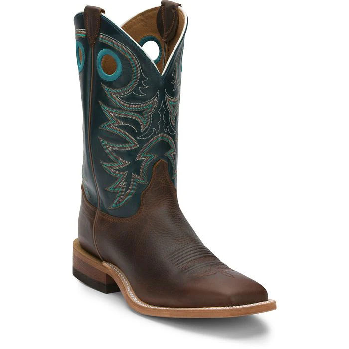 Justin Mens Square Toe Western Boots Style BR738 - Image 3