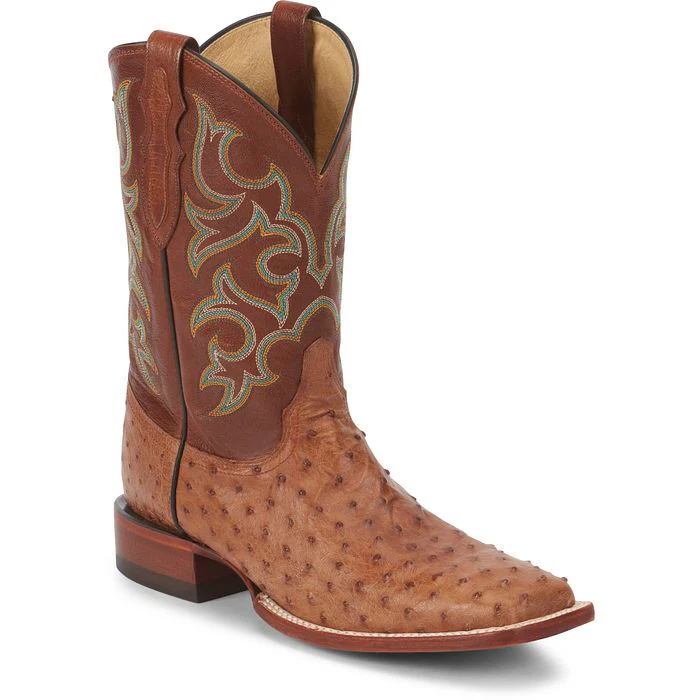 Justin Mens Truman Full Quill Ostrich Boots Style 8516 - Image 2