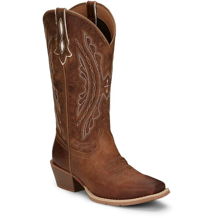 JUSTIN WOMENS REIN WAXY TAN BOOT STYLE L2962 - Image 4