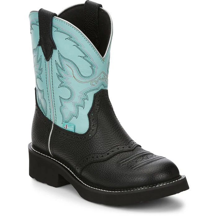 Justin Ladies Gemma Light Blue Boots Style GY9905 - Image 2