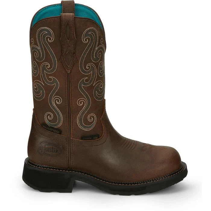 Justin Ladies Tasha Steel Toe Work Boots Style GY9991 - Image 3