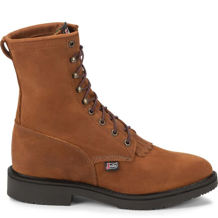 Justin Bark Original Laceup Conductor Work Boot Style 760 - Image 3