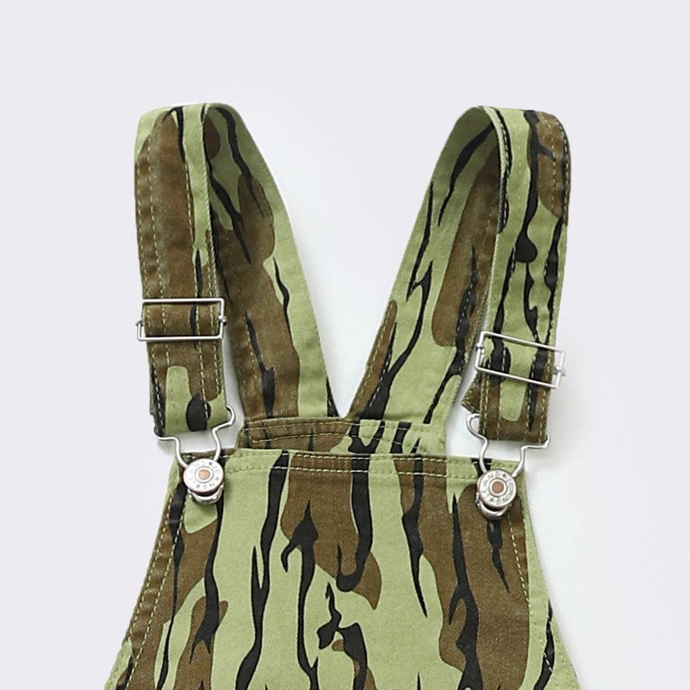Kids Boys Camouflage Denim Overalls - Image 2