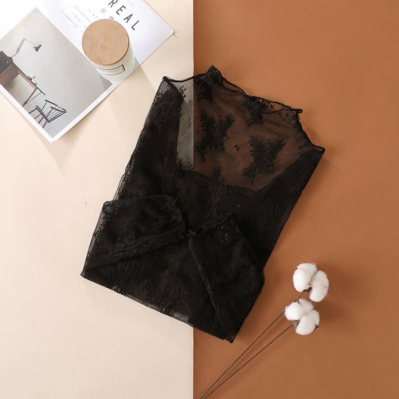 LACE SEE-THROUGH LAYERING TOP - Image 6