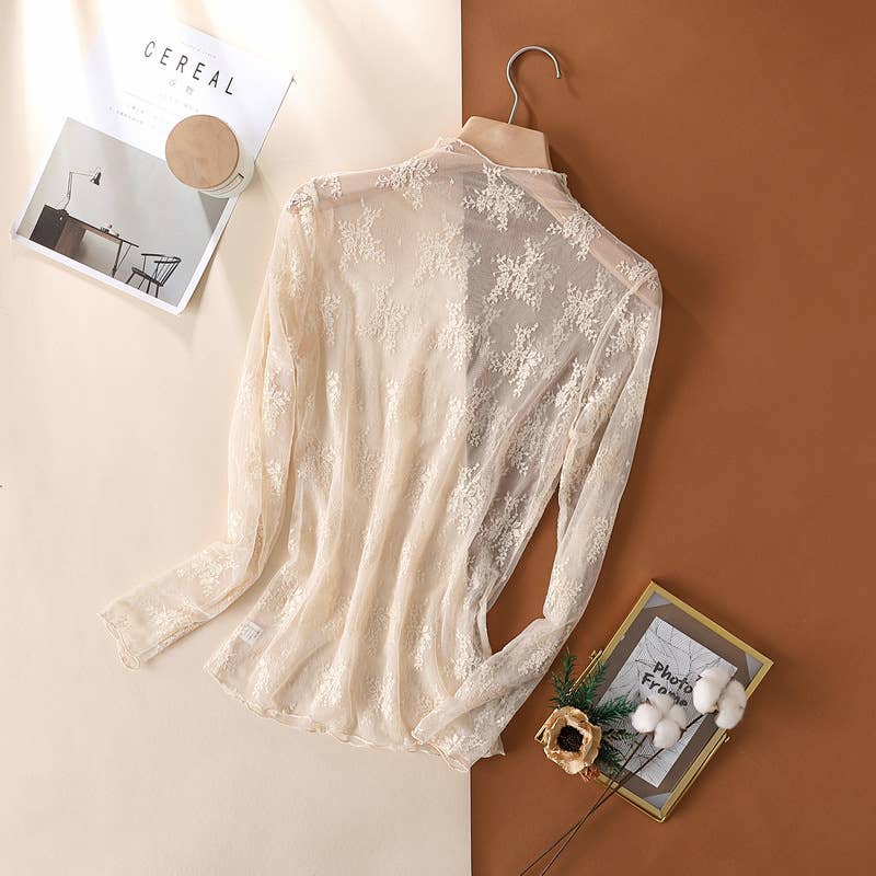 LACE SEE-THROUGH LAYERING TOP - Image 8