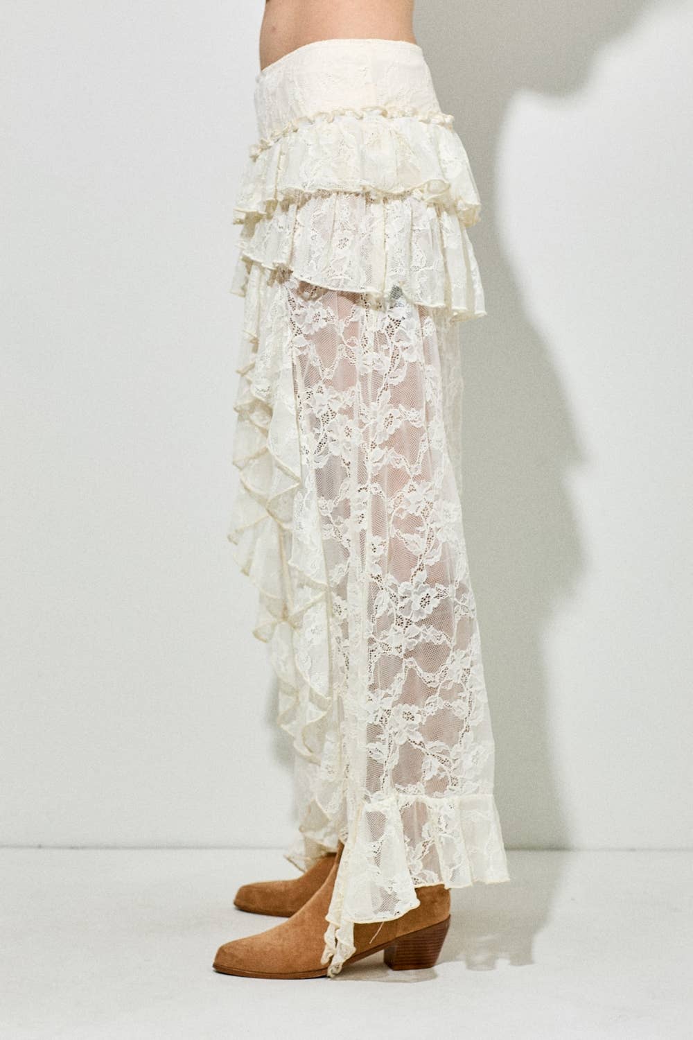LACE TIERED MAXI SKIRT - Image 2