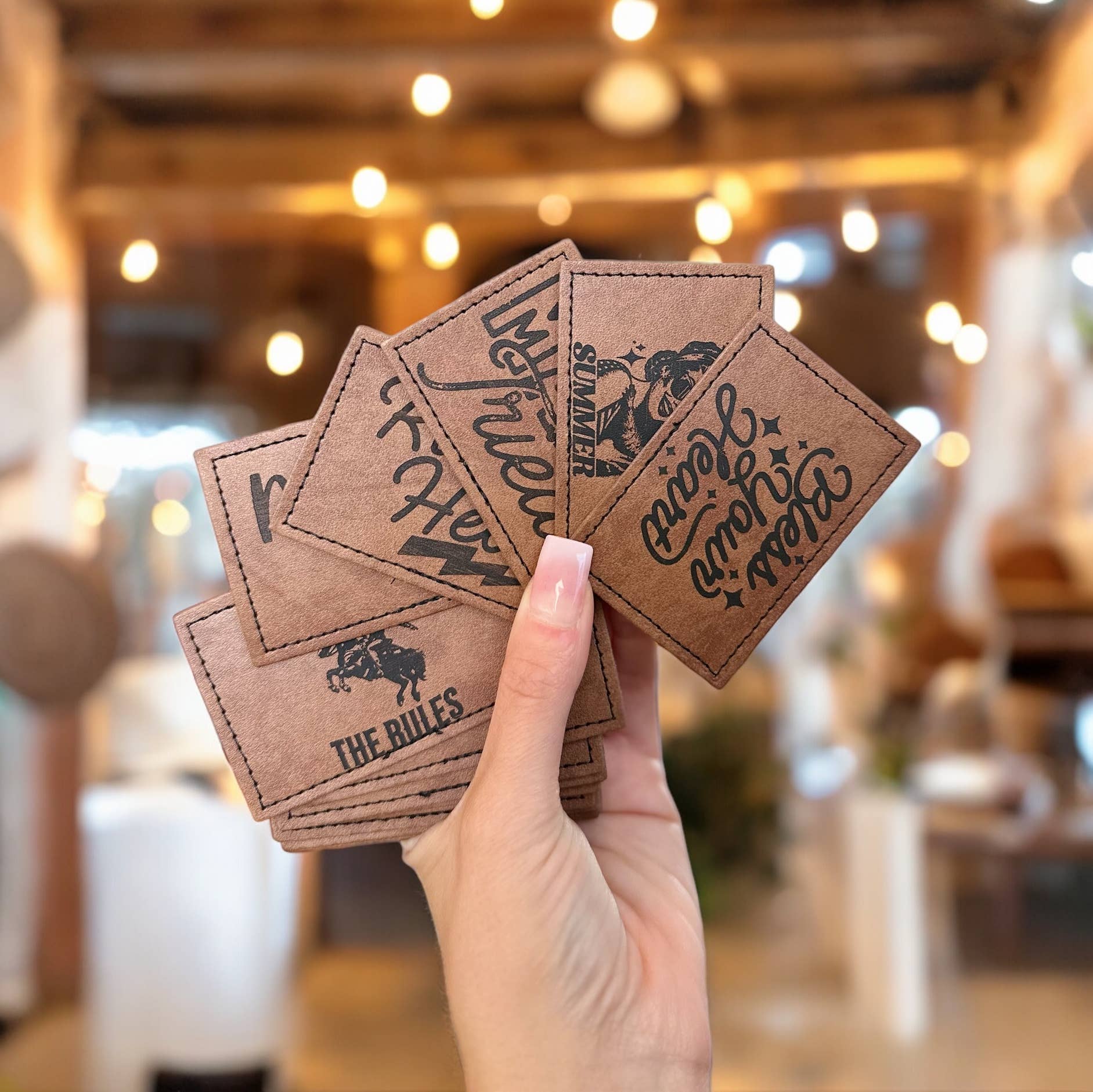 Leather Hat Bar Patch Self Adhesive 