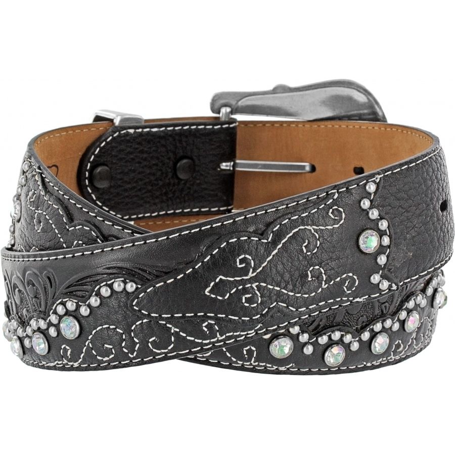 Leegin Tony Lama Black Kaitlyn Crystal Belt Style C50493 - Image 4