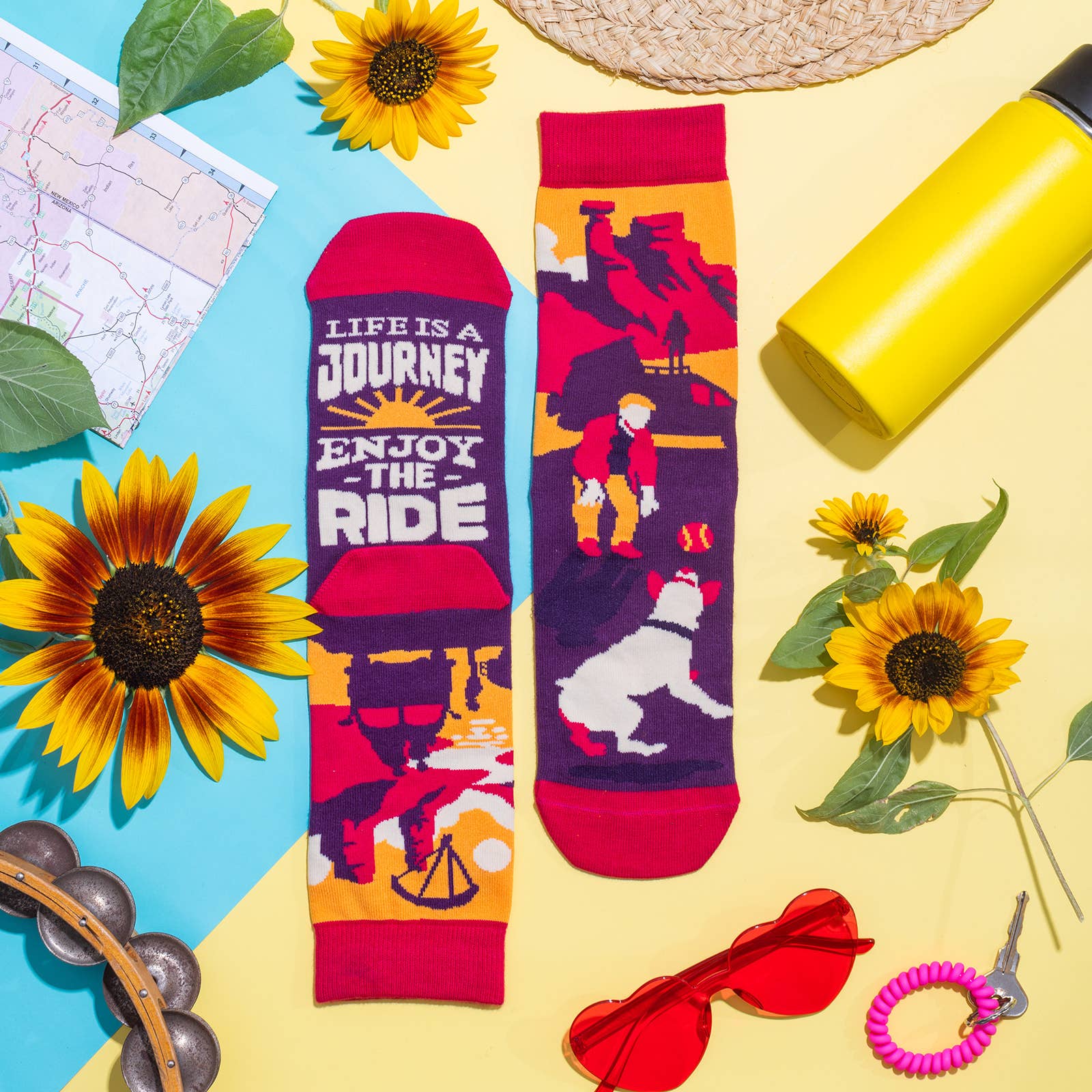 Life Is a Journey, Enjoy The Ride Socks - Image 11